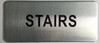 STAIRS ROOM SIGN (BRUSH ALUMINIUM)-The Mont argent line