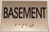 BASEMENT Sign -Tactile Signs  BRAILLE-( Heavy Duty-Commercial Use )  Braille sign