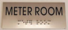 METER ROOM Sign -Tactile Signs Tactile Signs  BRAILLE-( Heavy Duty-Commercial Use ) Ada sign