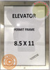 Elevator Permit FRAME (Lockable !!!, Stainless Steel, Heavy Duty-Commercial use)  Back