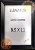 Elevator Notice FRAME (Black, Heavy Duty - Aluminum)  Back
