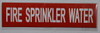 FIRE Sprinkler Water (Sticker )