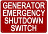 Generator Emergency Shutdown Switch