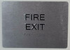 FIRE EXIT Sign with Tactile Text and Braille Sign Ada Sign