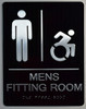 Mens accessible Fitting Room  -Tactile s Tactile s  ADA-Compliant .  -Tactile s  The Sensation line