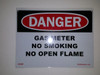 SIGN DANGER Gas Meter No smoking no open flame Sign