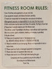 SIGN Fitness Room Rules  ( Aluminium 116)