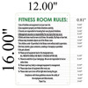 SIGNAGE Fitness Room Rules  ( Aluminium 116)