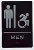 Men accessible Sign -Tactile Signs Tactile Signs  ADA-Compliant Sign.  -Tactile Signs  The Sensation line  Braille sign