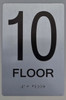 10th FLOOR ADA Sign -Tactile Signs  The sensation line  Ada sign