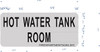 SIGN HOT WATER TANK ROOM -The Mont argent line
