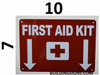 Sign First Aid Kit Sign with Down Arrow