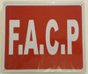 F.A.C.P Sign- FIRE ALARM CONTROL PANEL Sign