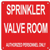 SIGN Sprinkler Valve Room