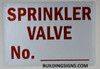 Sprinkler Valve Number Sign