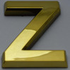 Apartment Number Sign Letter Z Gold