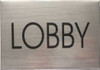 LOBBY SIGN - Delicato line (BRUSHED ALUMINUM 5.75 x4)