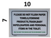 Please DO NOT Flush Paper Towels Sign