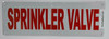 Sprinkler Valve SIGNAGE