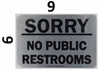 NO Public Restroom with Image Sign