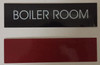 Boiler Room SIGNAGE (Black Aluminum,Two Sided Tape)