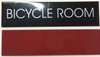 BICYCLE ROOM SIGNAGE (BLACK ALUMINUM)