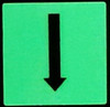 SIGNAGE  GLOW IN DARK UPWARDS ARROW EMERGENCY MARKING