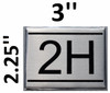 2H  Apartment number sign