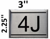 4J  Apartment number sign