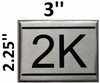 2K  Apartment number sign