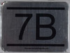 APARTMENT NUMBER SIGN 7B