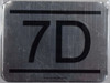 APARTMENT NUMBER SIGN  7D
