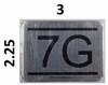 7G  Apartment number sign