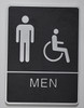 ACCESSIBLE Sign- BLACK- BRAILLE - The Leather Sheffield ADA line Ada Sign