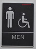 Braille sign ACCESSIBLE Sign- BLACK- BRAILLE - The Leather Sheffield ADA line