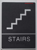 Braille sign STAIRS Sign- The Leather Sheffield ADA line