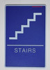 Ada sign STAIRS Sign-  Blue- BRAILLE - The deep  Blue ADA line