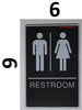 WOMEN ACCESSIBLE Restroom Sign- BLACK- BRAILLE - The Standard ADA line Ada Sign