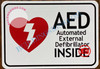 AED AUTOMATED EXTERNAL DEFIBRILLATOR INSIDE SIGN