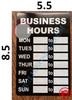 BUSINESS HOURS SIGN
