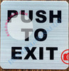 PUSH TO EXIT SIGN