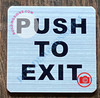 PUSH TO EXIT SIGN