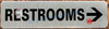 RESTROOMS RIGHT SIGN