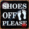 SHOES OFF PLEASE SIGN