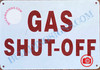 GAS SHUT OFF SIGN