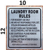 silver LAUNDRY ROOM RULES