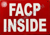 FACP Inside Sign-FIRE Alarm Control Panel Inside Sign