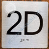 Apartment Number 2D Signage with Braille and Raised Number