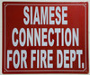 Siamese Connection for FIRE Department Signage