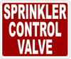 Sprinkler Control Valve Sign